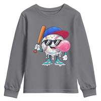 Baseball Bubble Gum Sports Game Day Youth Sweatshirt