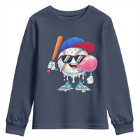 Baseball Bubble Gum Sports Game Day Youth Sweatshirt