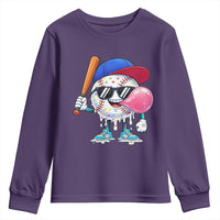 Baseball Bubble Gum Sports Game Day Youth Sweatshirt
