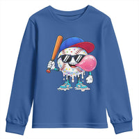 Baseball Bubble Gum Sports Game Day Youth Sweatshirt