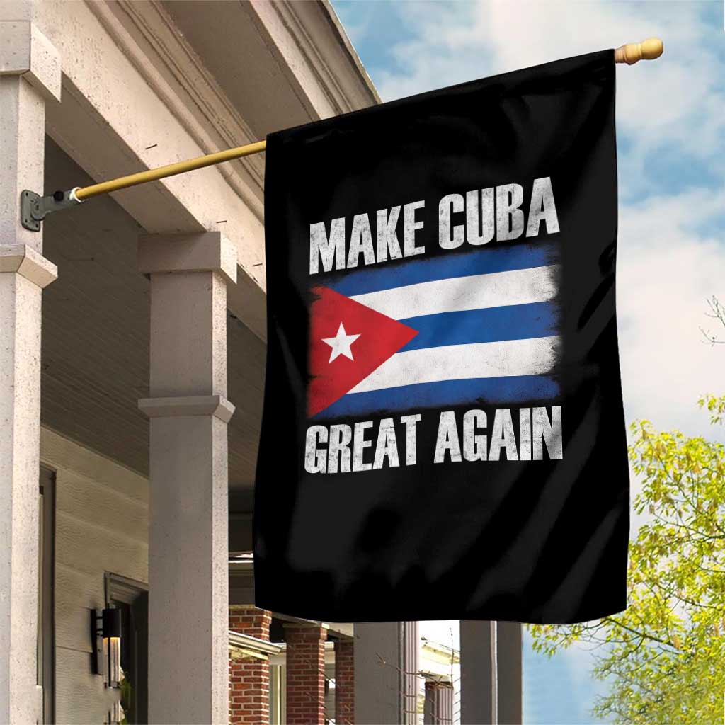 Make Cuba Great Again Garden Flag Vintage Cuban Map
