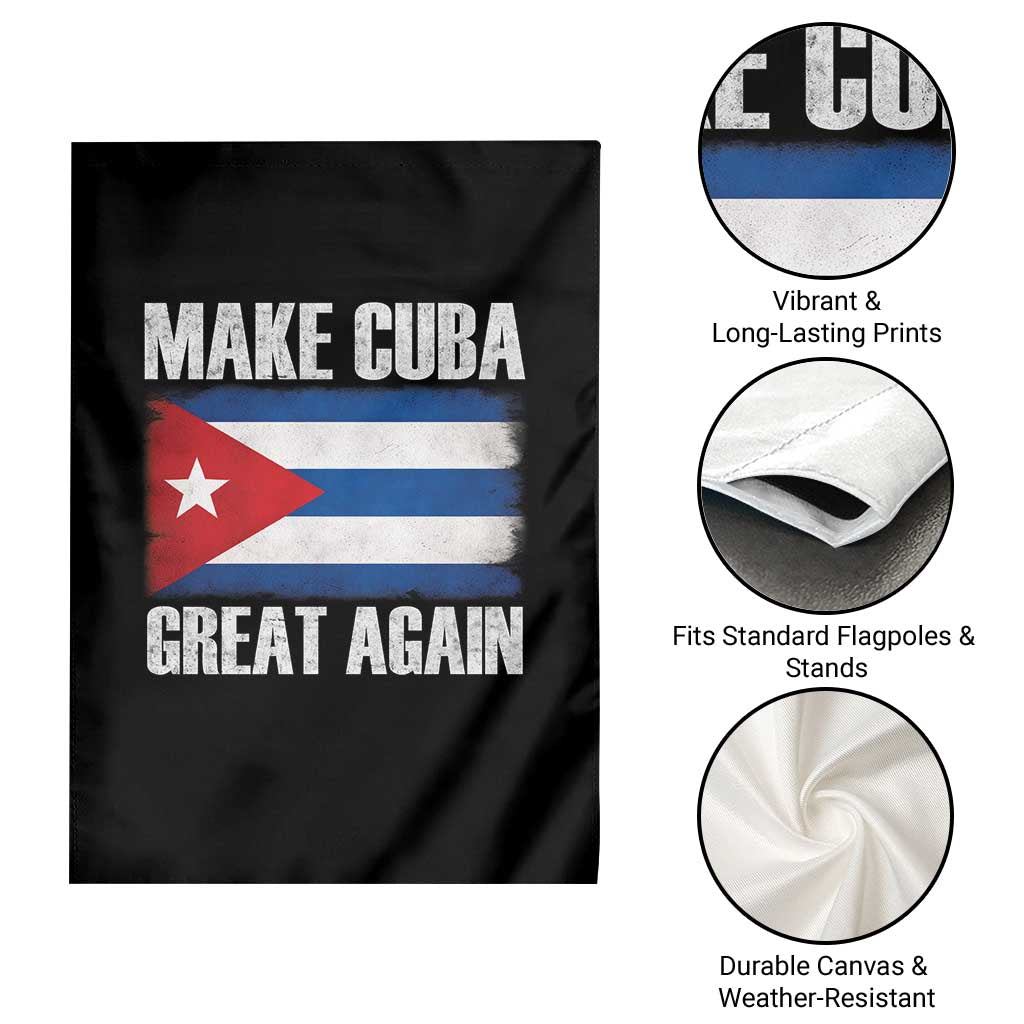 Make Cuba Great Again Garden Flag Vintage Cuban Map