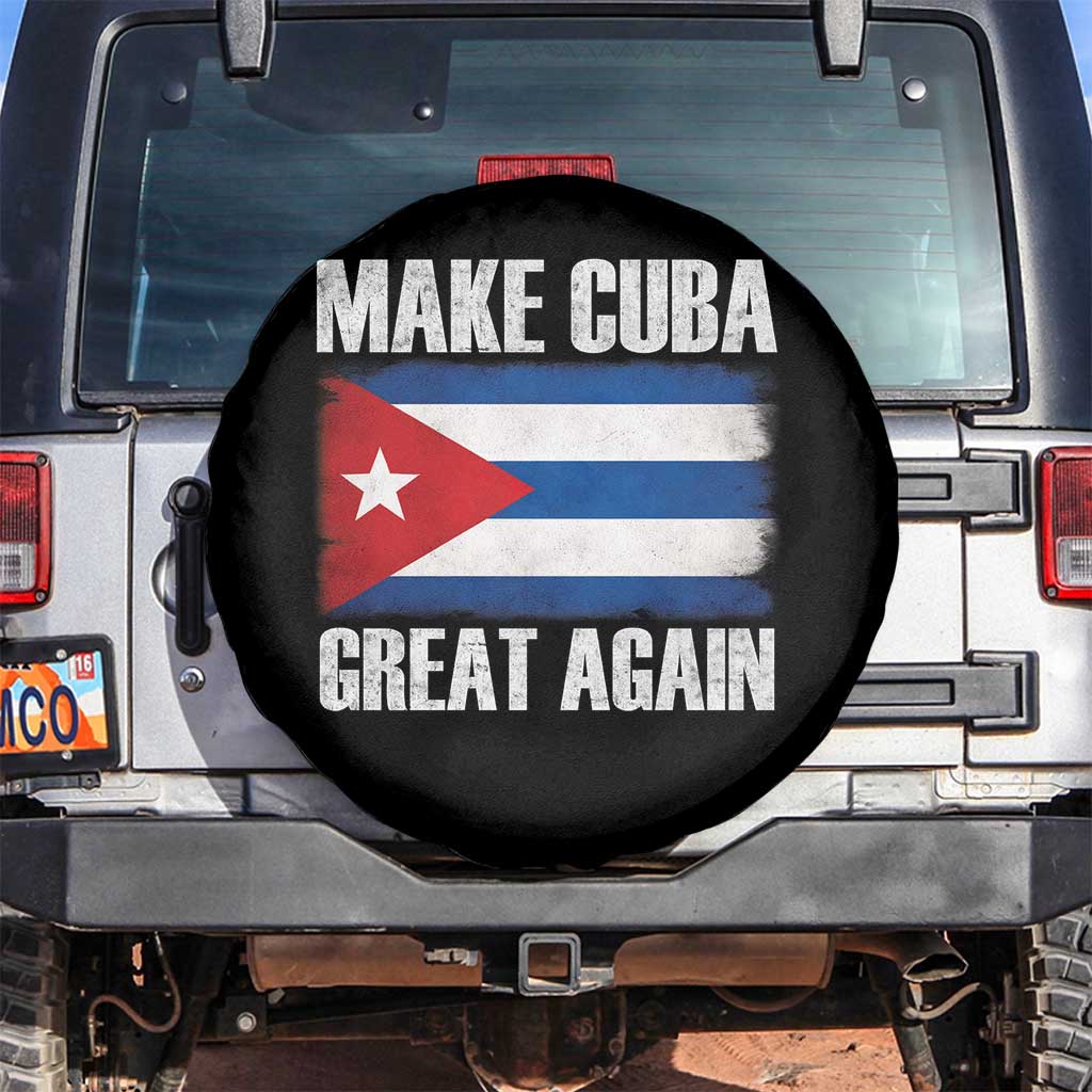 Make Cuba Great Again Spare Tire Cover Vintage Cuban Map