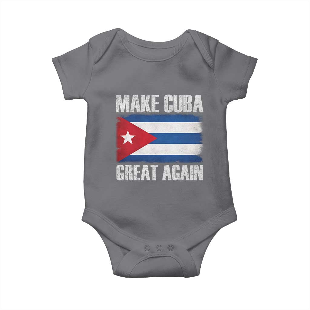 Make Cuba Great Again Baby Onesie Vintage Cuban Map
