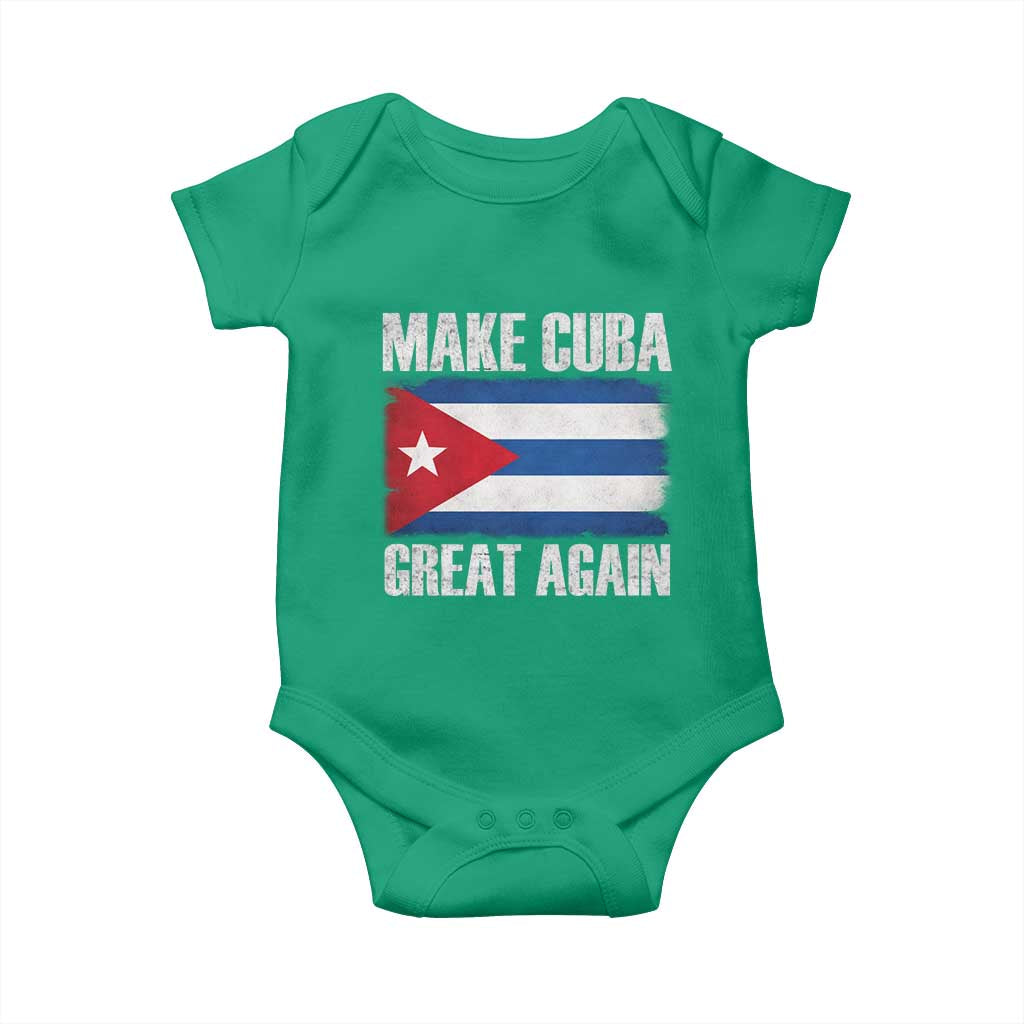 Make Cuba Great Again Baby Onesie Vintage Cuban Map