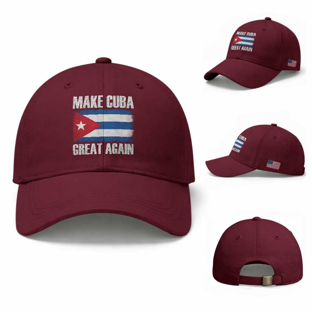Make Cuba Great Again Baseball Cap Vintage Cuban Map