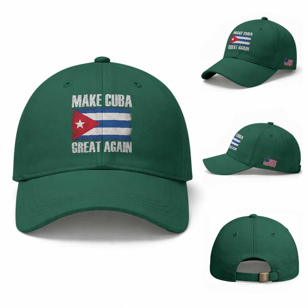 Make Cuba Great Again Baseball Cap Vintage Cuban Map