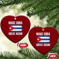 Make Cuba Great Again Ceramic Ornament Vintage Cuban Map