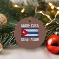 Make Cuba Great Again Ceramic Ornament Vintage Cuban Map