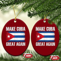 Make Cuba Great Again Ceramic Ornament Vintage Cuban Map