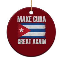 Make Cuba Great Again Ceramic Ornament Vintage Cuban Map