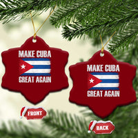 Make Cuba Great Again Ceramic Ornament Vintage Cuban Map