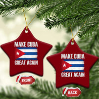 Make Cuba Great Again Ceramic Ornament Vintage Cuban Map