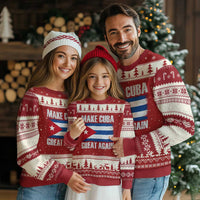 Make Cuba Great Again Ugly Christmas Sweater Vintage Cuban Map