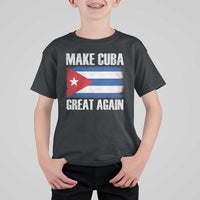 Make Cuba Great Again T Shirt For Kid Vintage Cuban Map
