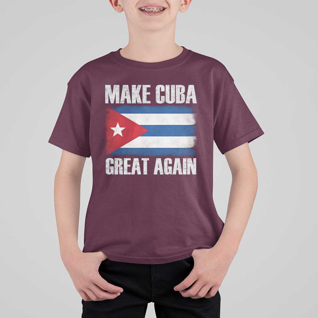 Make Cuba Great Again T Shirt For Kid Vintage Cuban Map
