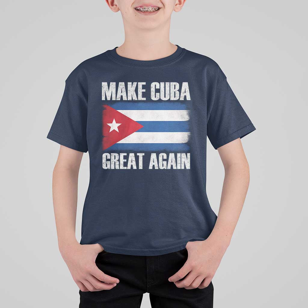Make Cuba Great Again T Shirt For Kid Vintage Cuban Map