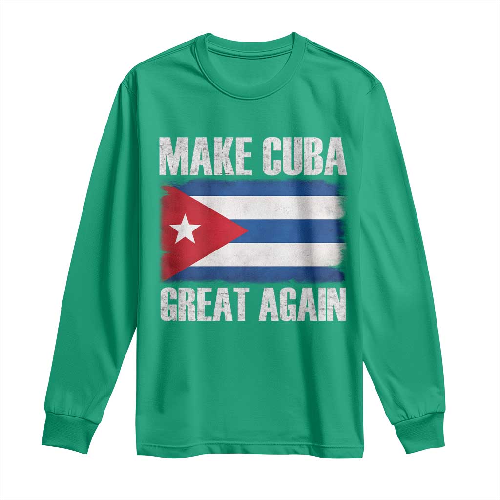 Make Cuba Great Again Long Sleeve Shirt Vintage Cuban Map
