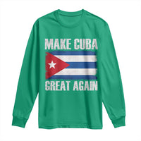Make Cuba Great Again Long Sleeve Shirt Vintage Cuban Map