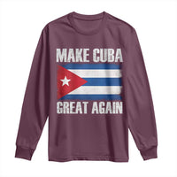 Make Cuba Great Again Long Sleeve Shirt Vintage Cuban Map
