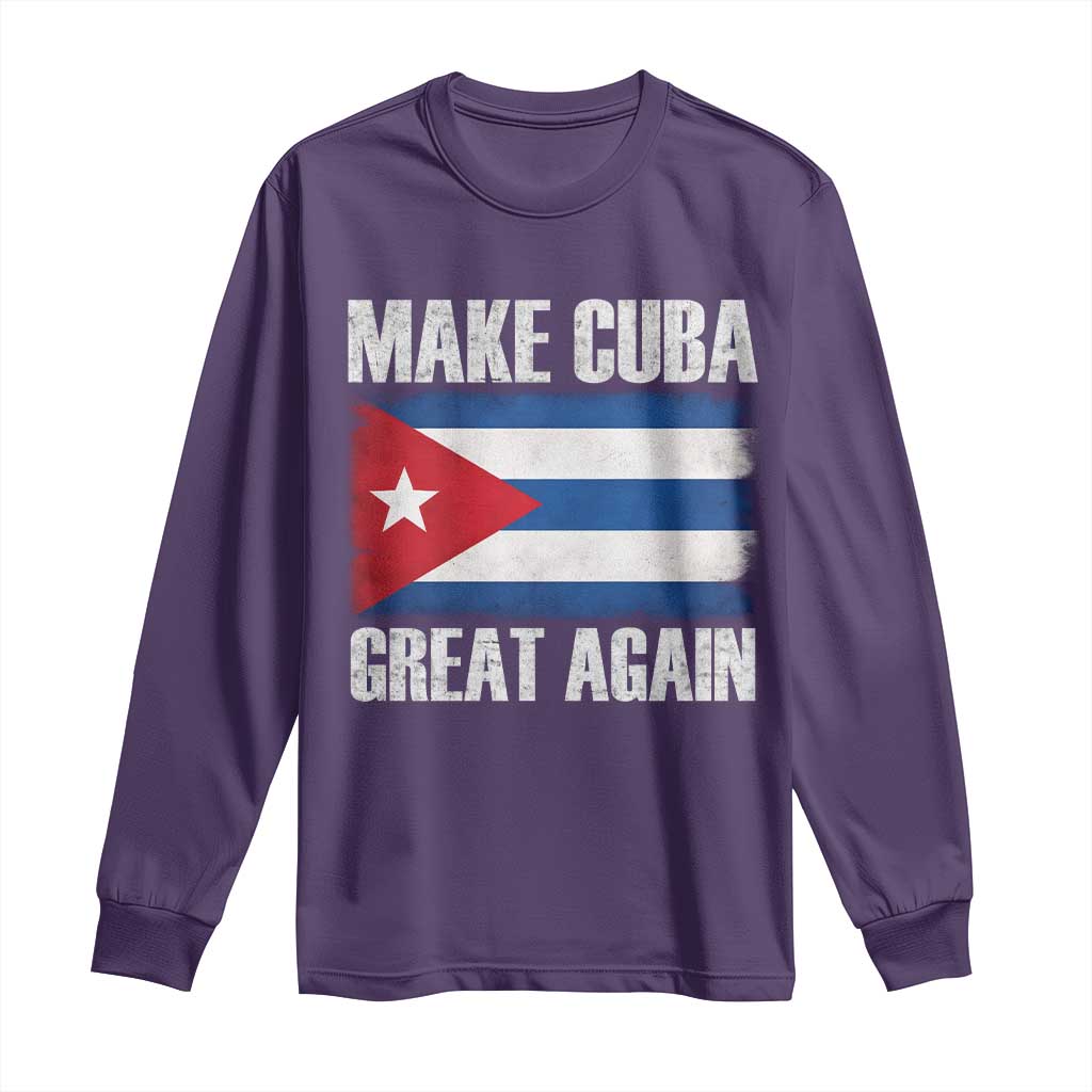 Make Cuba Great Again Long Sleeve Shirt Vintage Cuban Map