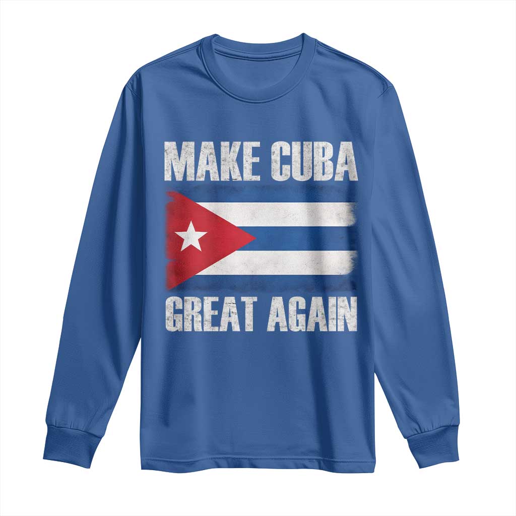 Make Cuba Great Again Long Sleeve Shirt Vintage Cuban Map