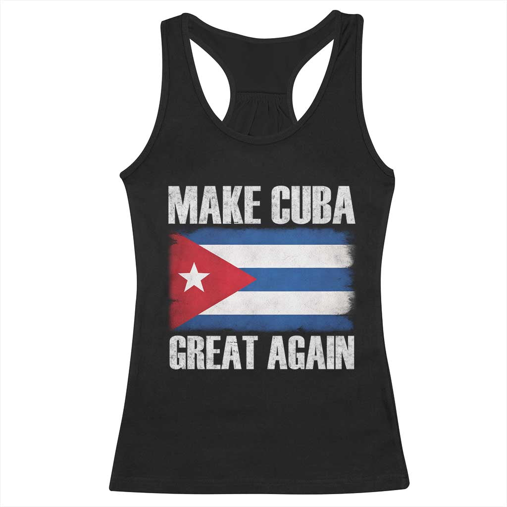 Make Cuba Great Again Racerback Tank Top Vintage Cuban Map
