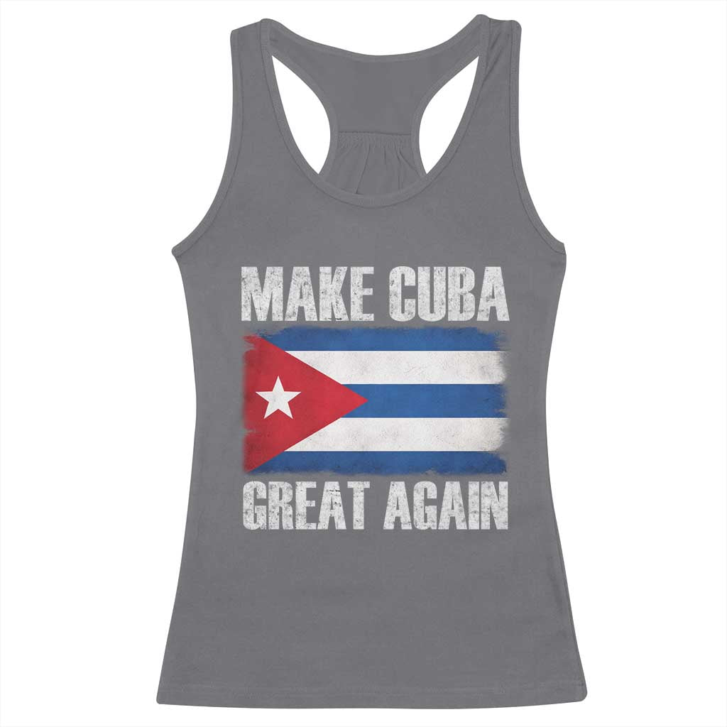 Make Cuba Great Again Racerback Tank Top Vintage Cuban Map