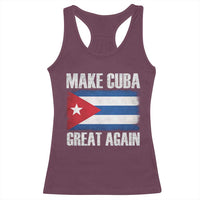 Make Cuba Great Again Racerback Tank Top Vintage Cuban Map