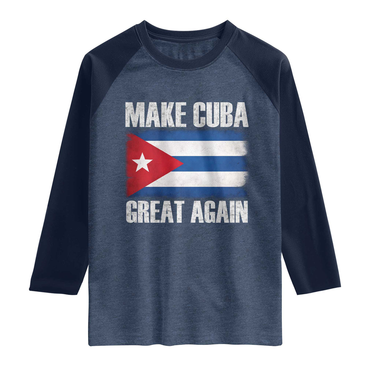Make Cuba Great Again Raglan Shirt Vintage Cuban Map