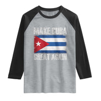 Make Cuba Great Again Raglan Shirt Vintage Cuban Map