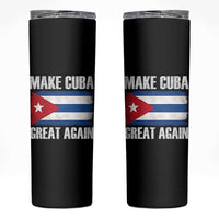 Make Cuba Great Again Skinny Tumbler Vintage Cuban Map