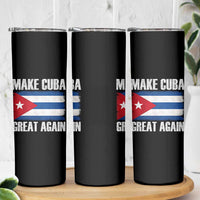 Make Cuba Great Again Skinny Tumbler Vintage Cuban Map