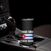 Make Cuba Great Again Skinny Tumbler Vintage Cuban Map