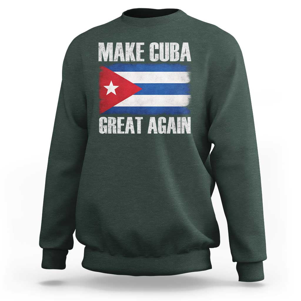 Make Cuba Great Again Sweatshirt Vintage Cuban Map