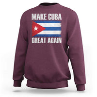 Make Cuba Great Again Sweatshirt Vintage Cuban Map