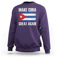 Make Cuba Great Again Sweatshirt Vintage Cuban Map