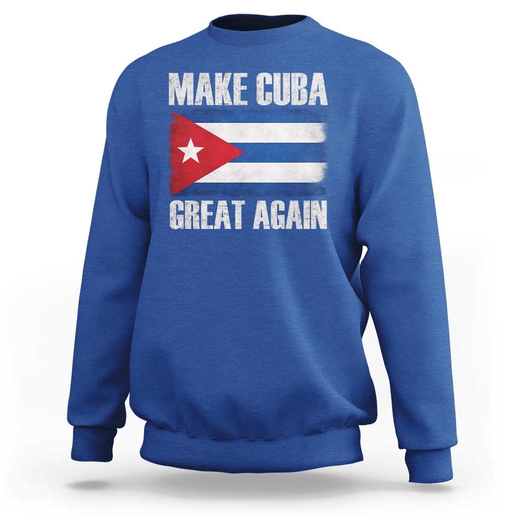 Make Cuba Great Again Sweatshirt Vintage Cuban Map
