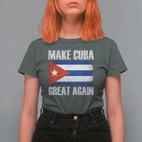 Make Cuba Great Again T Shirt For Women Vintage Cuban Map