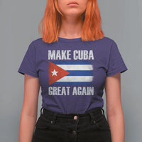 Make Cuba Great Again T Shirt For Women Vintage Cuban Map