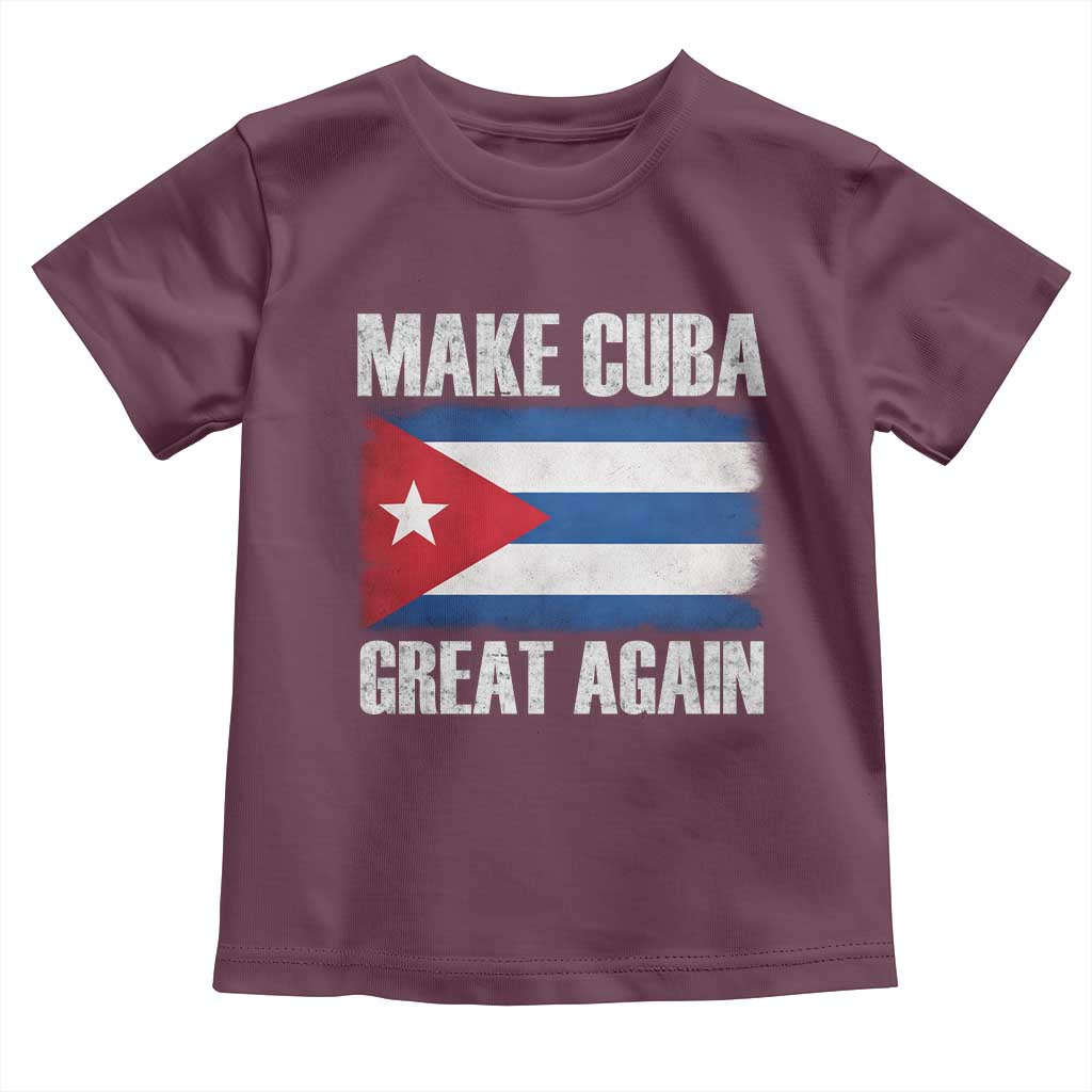 Make Cuba Great Again Toddler T Shirt Vintage Cuban Map