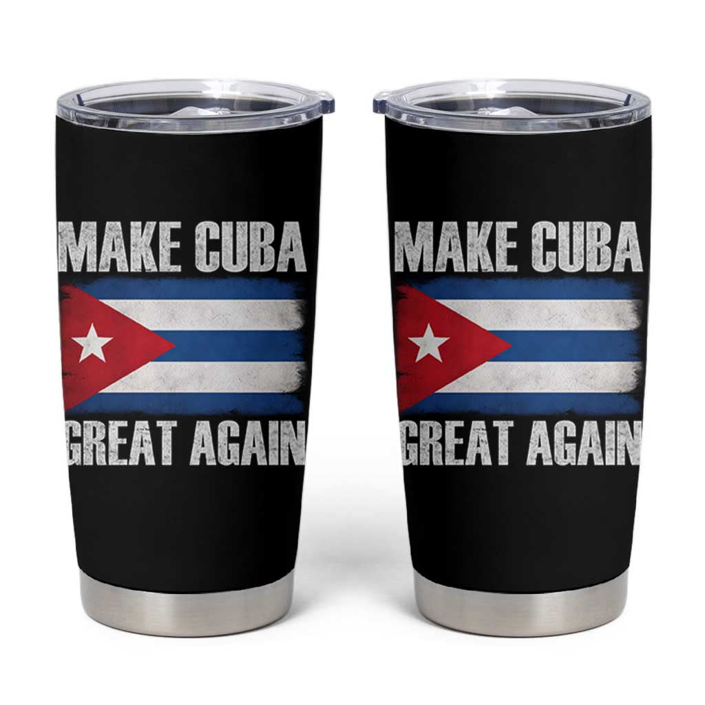 Make Cuba Great Again Tumbler Cup Vintage Cuban Map
