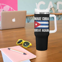 Make Cuba Great Again Tumbler With Handle Vintage Cuban Map
