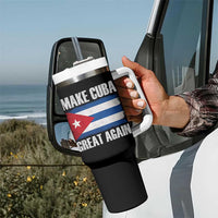 Make Cuba Great Again Tumbler With Handle Vintage Cuban Map