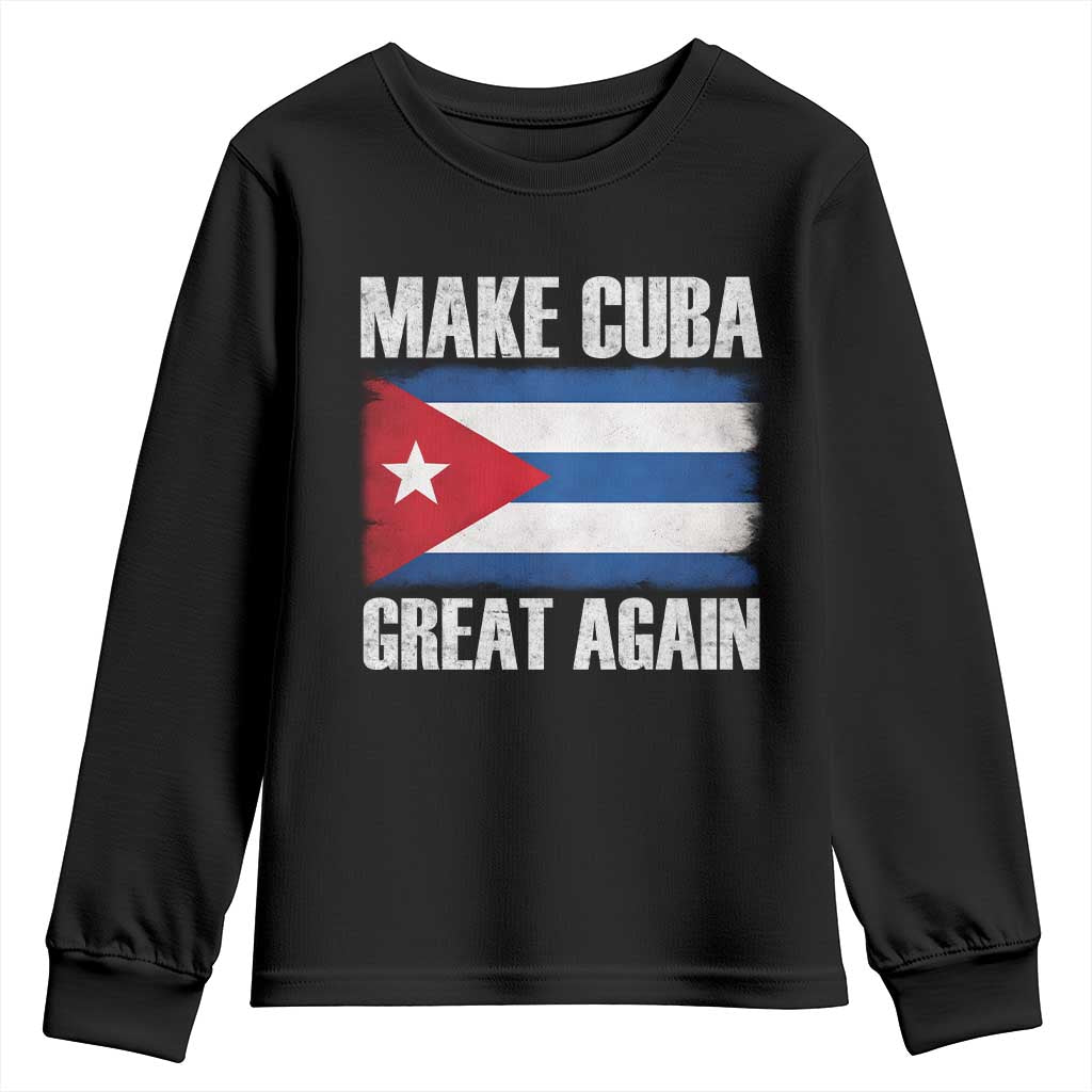 Make Cuba Great Again Youth Sweatshirt Vintage Cuban Map