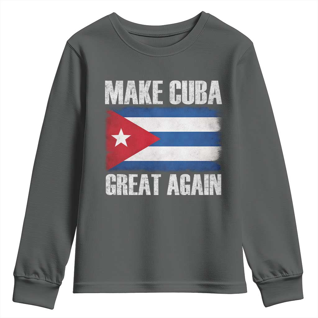 Make Cuba Great Again Youth Sweatshirt Vintage Cuban Map