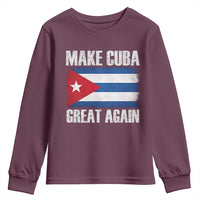 Make Cuba Great Again Youth Sweatshirt Vintage Cuban Map