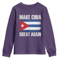 Make Cuba Great Again Youth Sweatshirt Vintage Cuban Map