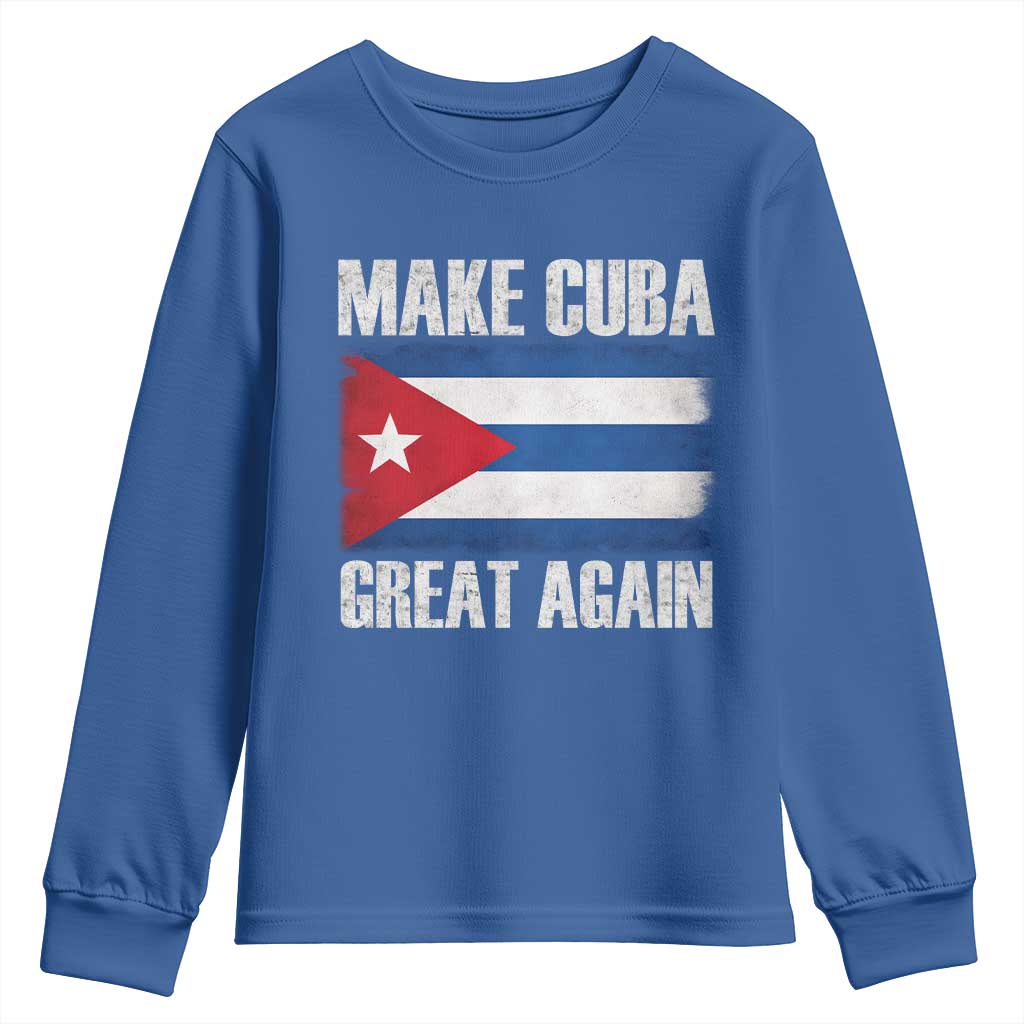 Make Cuba Great Again Youth Sweatshirt Vintage Cuban Map
