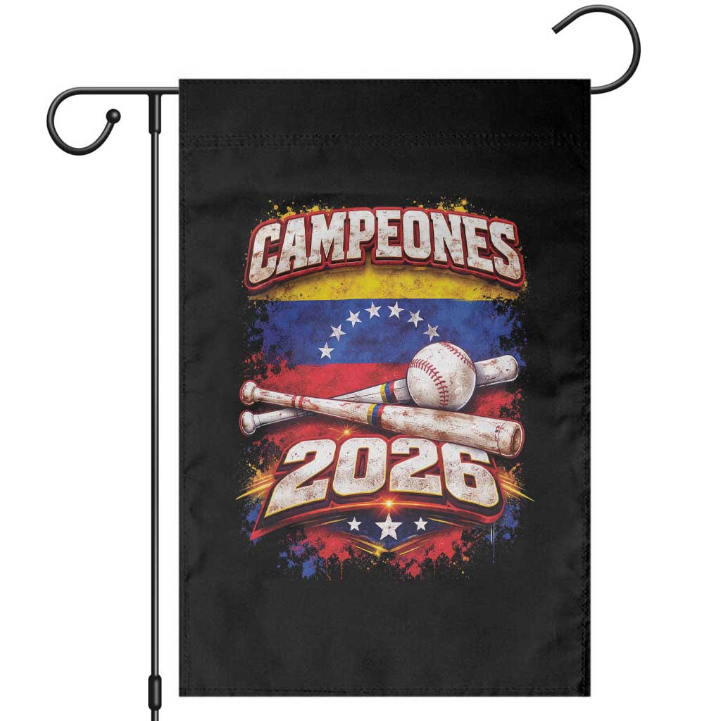 Venezuela Campeones 2026 Baseball Championship Garden Flag Vintage Venezuelan Flag